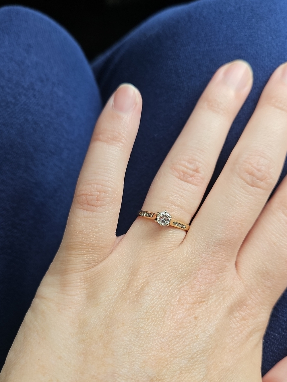 14k Gold Diamond Engagement Ring